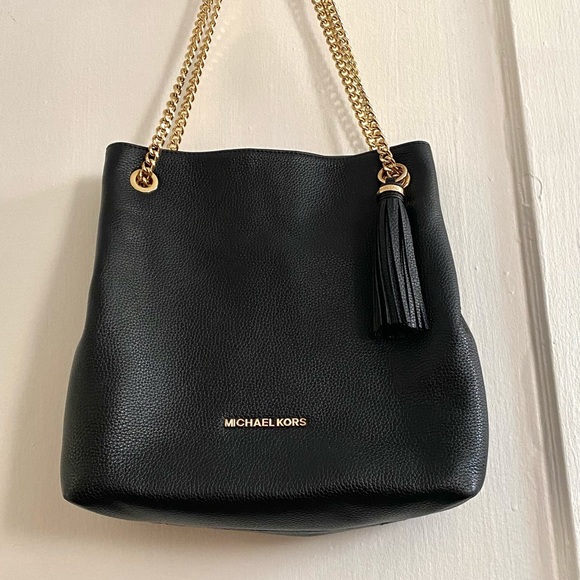 Michael Kors Drop Chain Strap Leather Shoulder Bag - Picture 8 of 16
